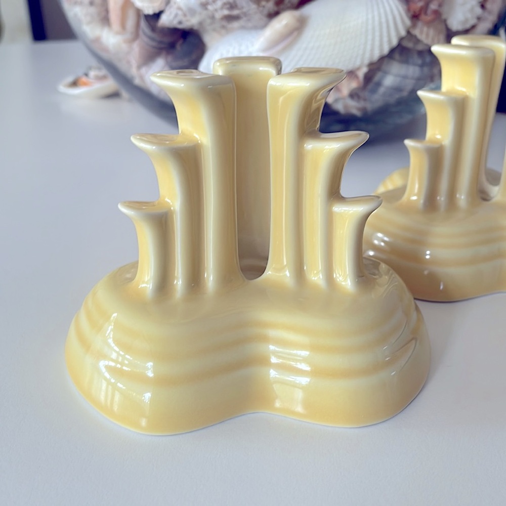 Pair of Fiesta Pyramid Candle Holders